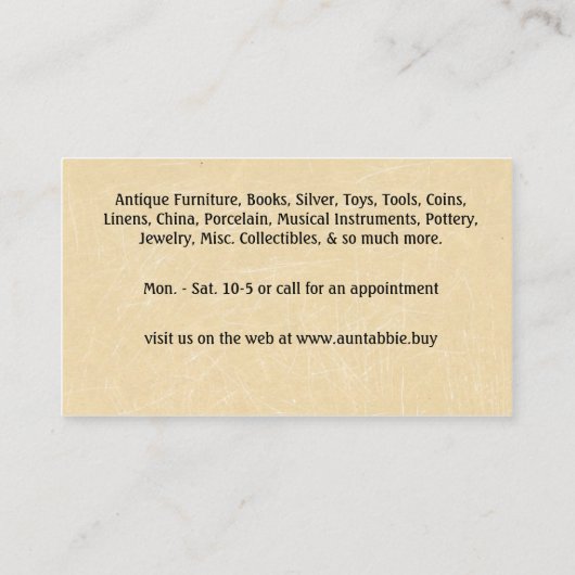 アンティークオークション不動産販売部スタイル 名刺 (裏面)