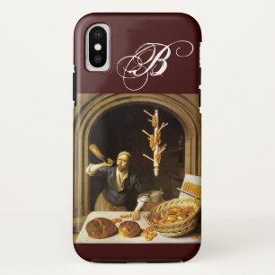 アンティークオーブンベイカー，ベーカリーパン店モノグラム iPhone XSケース