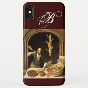 アンティークオーブンベイカー,ベーカリーパン店モノグラム iPhone XS MAXケース
