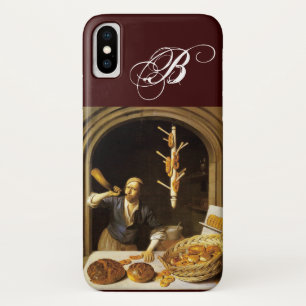 アンティークオーブンベイカー,ベーカリーパン店モノグラム iPhone X ケース