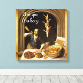 アンティークオーブンベイカー,ベーカリーパン店 キャンバスプリント (インサイチュ (ウッドフロア))