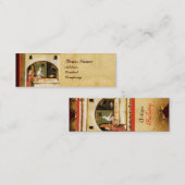 アンティークオーブンベイカー，ベーカリーパン店 スキニー名刺 (正面/裏面)