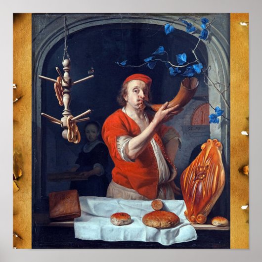 アンティークオーブンベイカー，ベーカリーパン店 ポスター (正面)