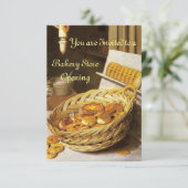 アンティークオーブン ベーカリー ブレックファースト パーティー RSVP 招待状 (スタンド正面)