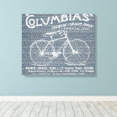 アンティークオールドファッションド自転車ジーンズキャンバス キャンバスプリント (インサイチュ (ウッドフロア))