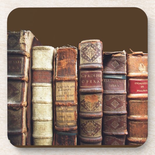 アンティークオールドブックスヴィンテージトームギフト コースター (正面)
