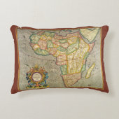 アンティークオールドワールドジェラルダスのメルカトル地図アフリカ アクセントクッション (正面)