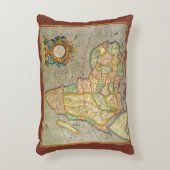 アンティークオールドワールドジェラルダスのメルカトル地図アフリカ アクセントクッション (正面(垂直))