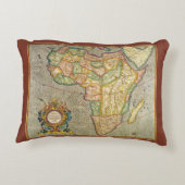 アンティークオールドワールドジェラルダスのメルカトル地図アフリカ アクセントクッション (裏面)