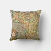 アンティークオールドワールドジェラルダスのメルカトル地図アフリカ クッション (裏面)