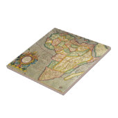 アンティークオールドワールドジェラルダスのメルカトル地図アフリカ タイル (側面)