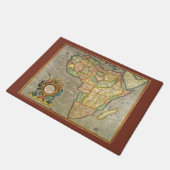 アンティークオールドワールドジェラルダスのメルカトル地図アフリカ ドアマット (アングル)