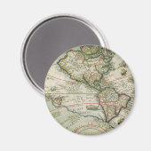アンティークオールドワールドマップザアメリカズテオドール・ド・ブリー マグネット (正面/裏面)