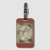 アンティークオールドワールドマップザアメリカズテオドール・ド・ブリー ラゲッジタグ (正面縦)