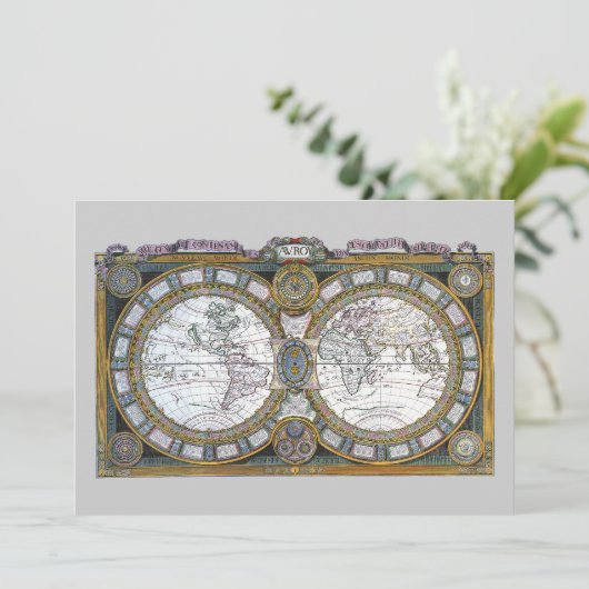 アンティークオールドワールドマップバイクロードオーガストベレー (スタンド正面)