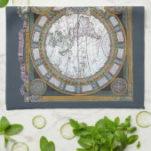 アンティークオールドワールドマップバイクロードオーガストベレー キッチンタオル (折り畳み)