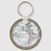 アンティークオールドワールドマップバイクロードオーガストベレー キーホルダー (正面)