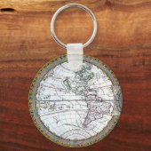 アンティークオールドワールドマップバイクロードオーガストベレー キーホルダー (正面)