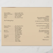 アンティークオールドワールドマップ結婚式 プログラム (裏面)