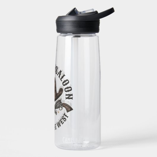 アンティークカウボーイガン名を追加Old Wild West Saloon ウォーターボトル (左面)