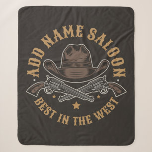 アンティークカウボーイガン名を追加Old Wild West Saloon シェルパブランケット