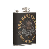 アンティークカウボーイガン名を追加Old Wild West Saloon フラスク (右)