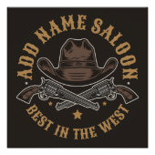 アンティークカウボーイガン名を追加Old Wild West Saloon ポスター (正面)