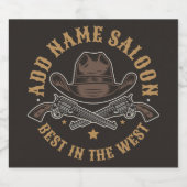 アンティークカウボーガン追加お名前オールドワイルドウェストサルーン ビールラベル (シングルラベル)
