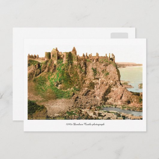 アンティークカウンティAntrim Dunluce Castle写真 ポストカード (正面/裏面)