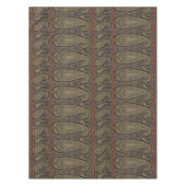 アンティークカシミヤca. 1700パームパターンプリント テーブルクロス (正面)