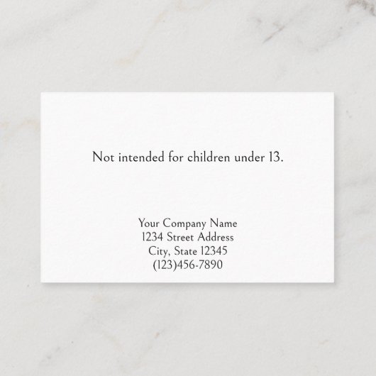 アンティークカスタムスタッドイヤリングジュエリー表示カード 予約カード (裏面)