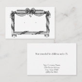 アンティークカスタムスタッドイヤリングジュエリー表示カード 予約カード (正面/裏面)