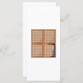 アンティークカスタムCapizシェルウィンドウパネル招待状 (正面/裏面)