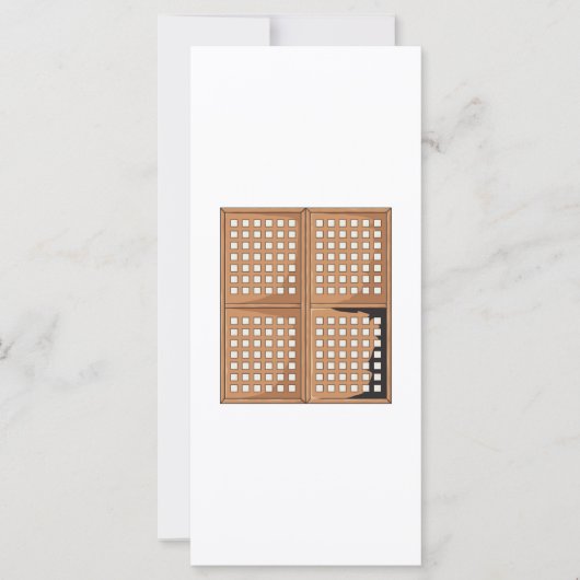 アンティークカスタムCapizシェルウィンドウパネル招待状 (正面)