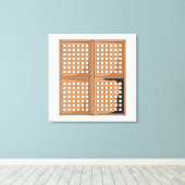 アンティークカスタムCapizシェルウィンドウパネル招待状 キャンバスプリント (インサイチュ (ウッドフロア))