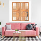 アンティークカスタムCapizシェルウィンドウパネル招待状 キャンバスプリント (インサイチュ (リビング))