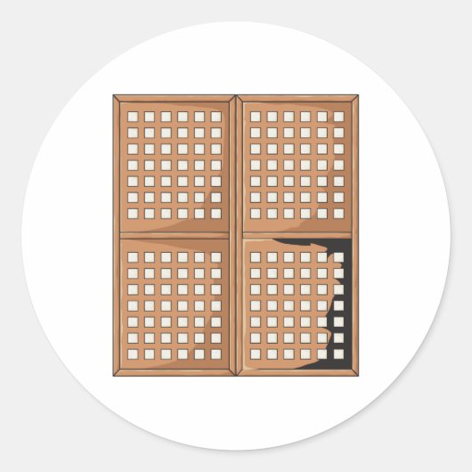 アンティークカスタムCapizシェルウィンドウパネル招待状 ラウンドシール (正面)