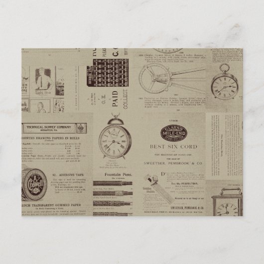 アンティークカタログページ ポストカード (正面)