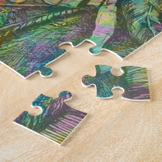 アンティークカッコいい先住民アメリカンクリップアートカラー ジグソーパズル (側面)