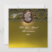 アンティークカメオレディー ワイトグレープ ワインタスティングパーティー 招待状 (裏面)