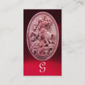 アンティークカメオ/ドラゴンモノグラムの聖ジョージ 名刺 (裏面)