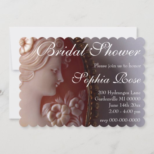 アンティークカメオ 招待状 (正面)