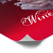 アンティークカメオ、葡萄とブドウを持つ女性 ポスター (角)