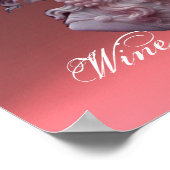 アンティークカメオ、葡萄とブドウを持つ女性 ポスター (角)