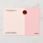 アンティークカメオ、葡萄を持つ女性 ポストカード (裏面)