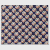 アンティークカメオ/蝶と花の女性 ラッピングペーパー (フラット)