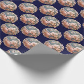 アンティークカメオ/蝶と花の女性 ラッピングペーパー (角)