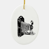 アンティークカメラオーナメント-クラシックカメラ セラミックオーナメント (正面)