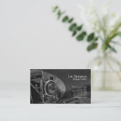 アンティークカメラグレー名刺 名刺 (スタンド正面)