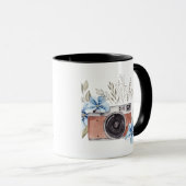 アンティークカメラデザインコーヒーマグ マグカップ (正面右)